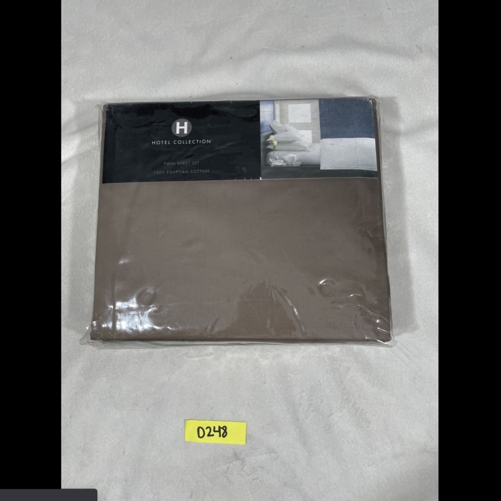 NIB‎ Hotel Collection 525 TC Twin Sheet Set Truffle